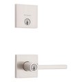 Kwikset Halifax Satin Nickel Zinc Lever and Single Cylinder Deadbolt 99910-062